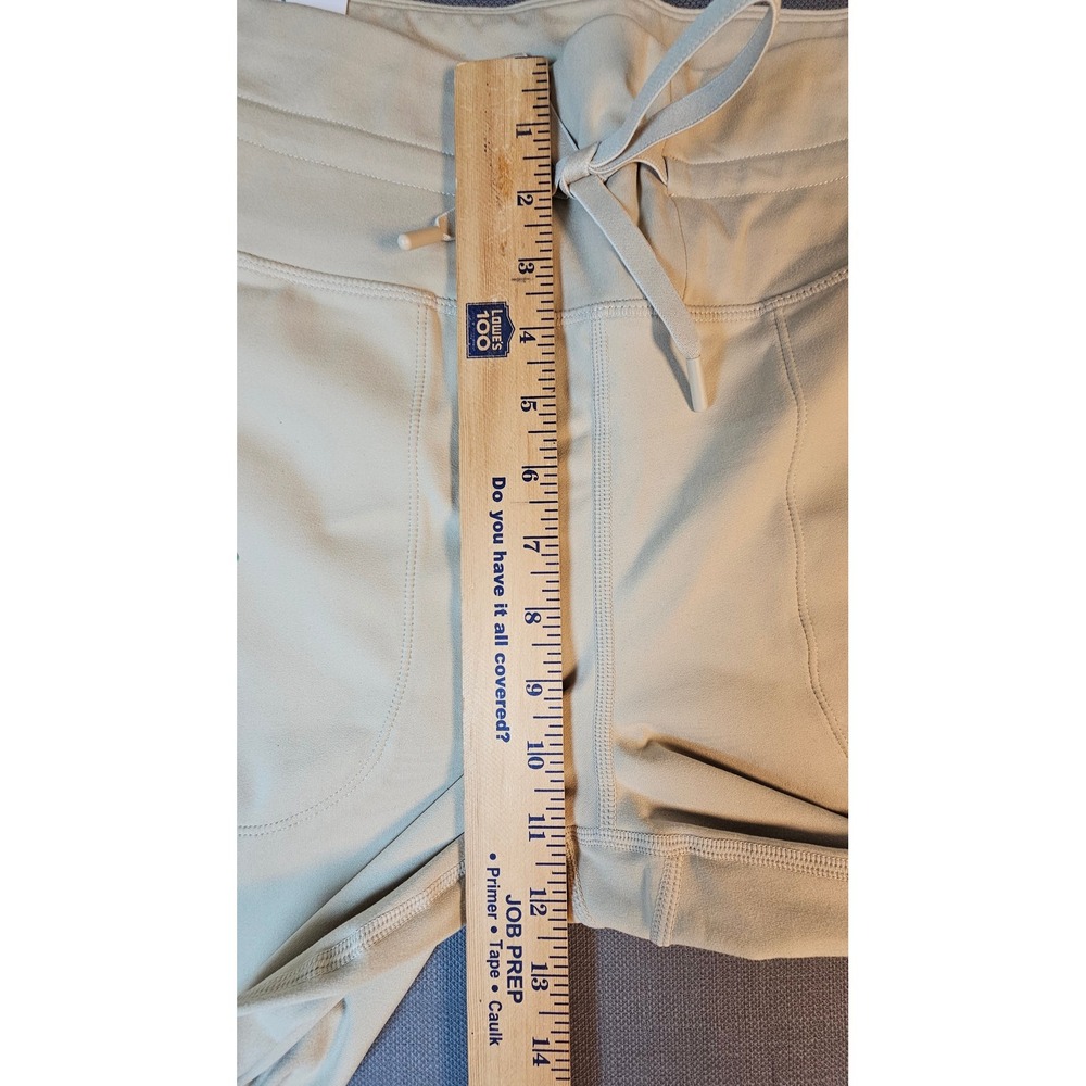 Mondetta Womens High Rise Capri Drawcord Pants stretchy tan XL 1849865 NEW - Picture 3 of 8